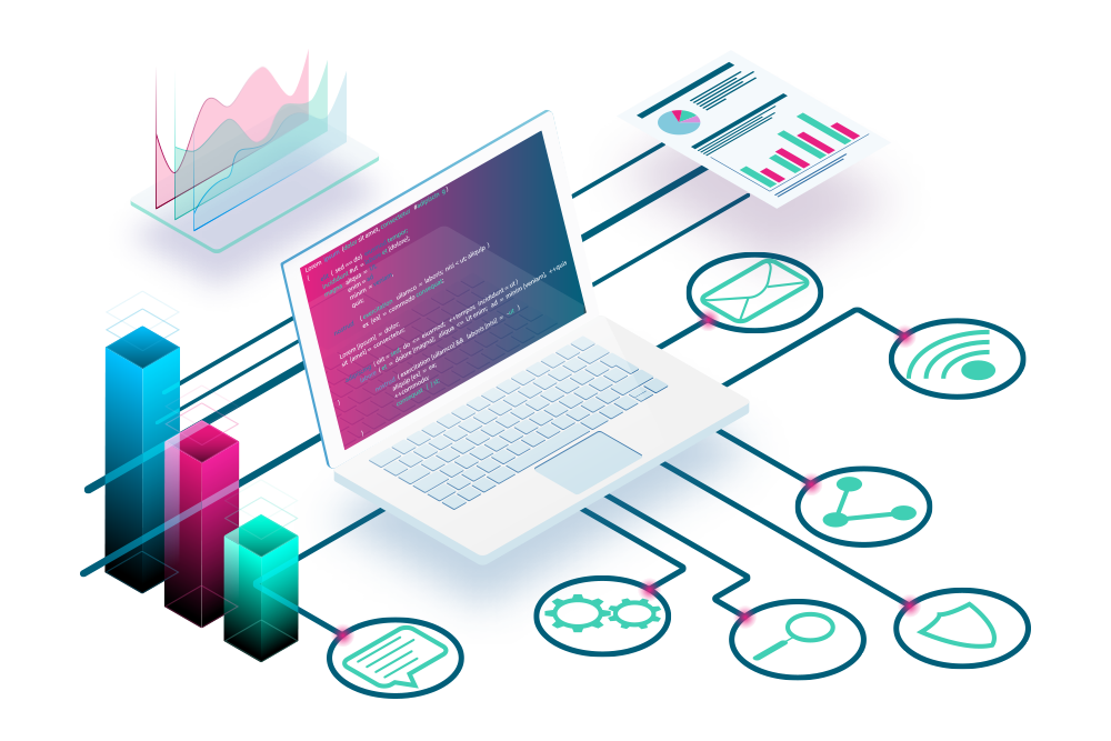 Concept of digital data transfer in a secure environment