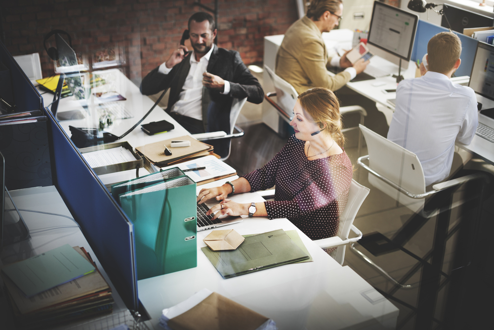 Professional call center customer service team