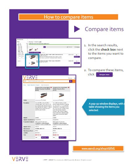 How to Compare Items in VERVE