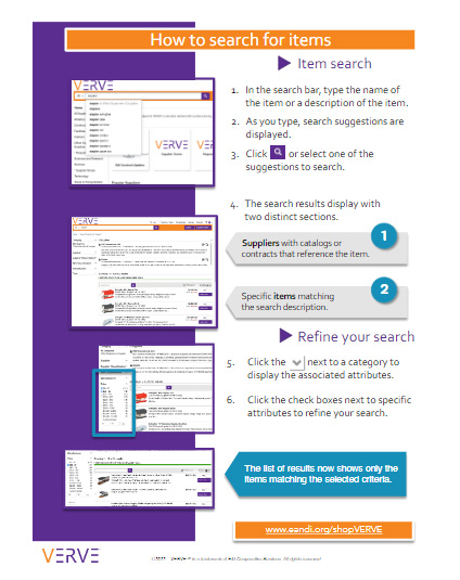 How to Search for Items in VERVE